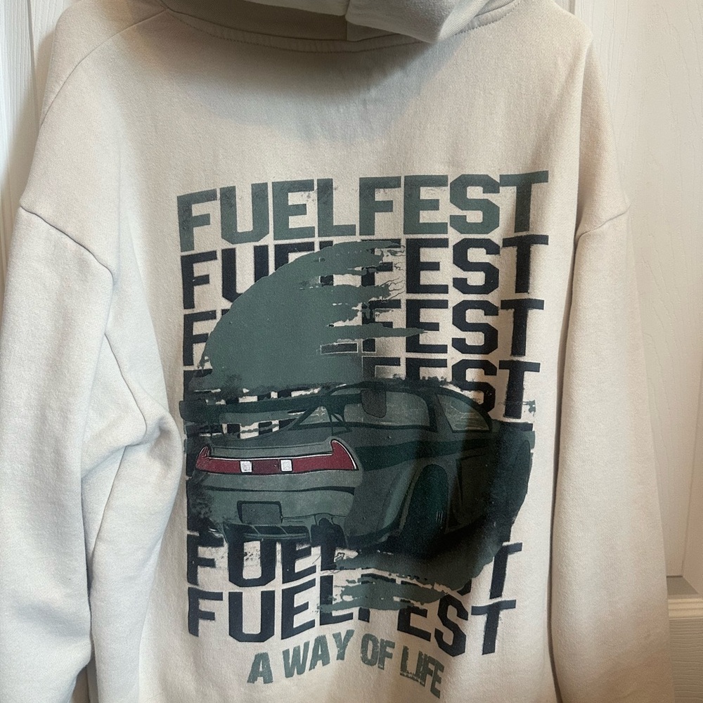 FuelFest Gray Graphic Crew Neck Sweatshirt